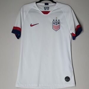 Nike Usa Home Jersey 2019 White Blue Red Mans Cut Stadium Jersey Size Small
